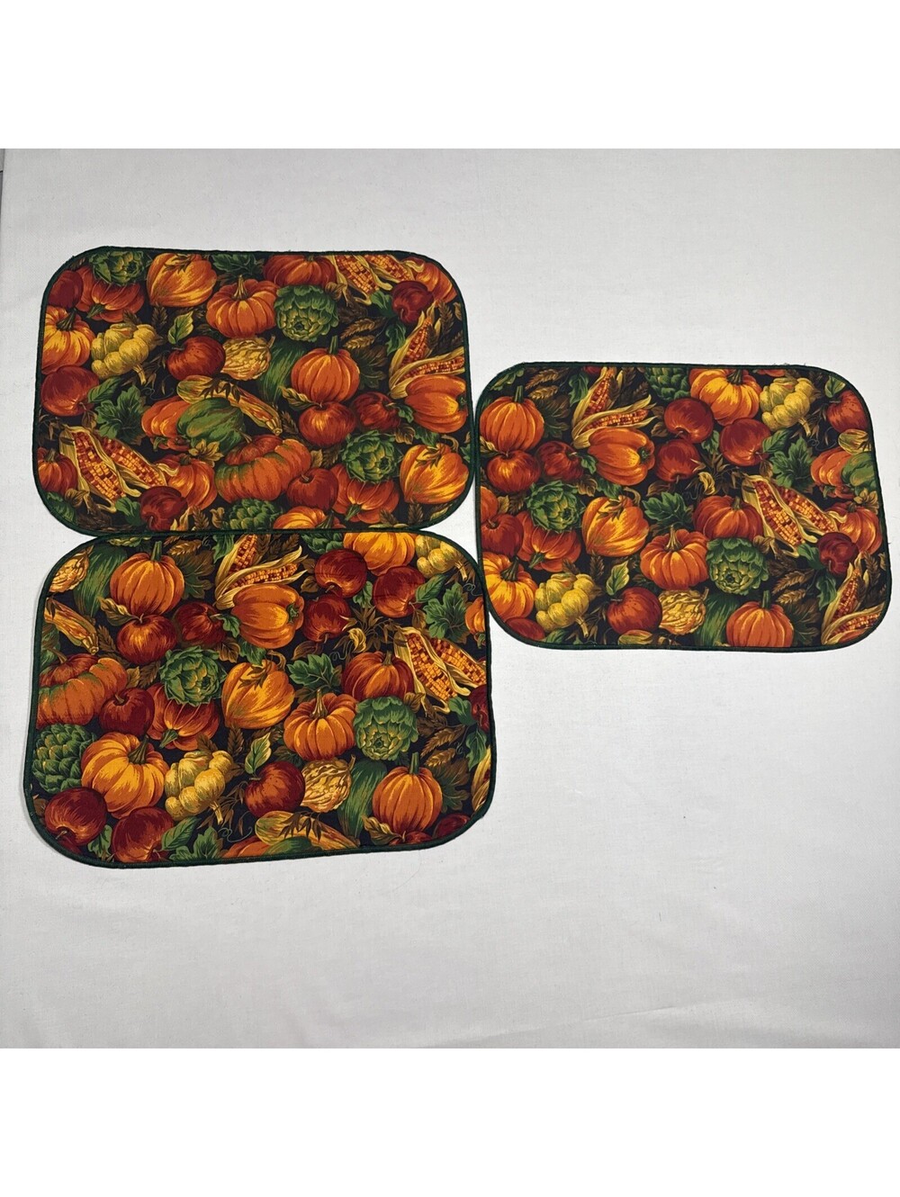3 pc Thanksgiving Fall Autumn Decorative Fabric Placemats